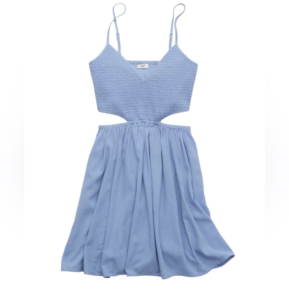 NWT Aerie Smocked Cut Out Mini Dress